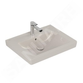 Villeroy & Boch Subway 2.0 - Lavabo avec trop-plein, 600x470 mm, avec CeramicPlus, blanc cassé 711360R3