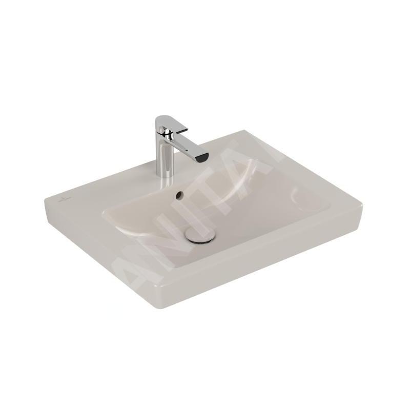 Villeroy & Boch Subway 2.0 - Lavabo avec trop-plein, 600x470 mm, avec CeramicPlus, blanc cassé 711360R3 Villeroy & Boch Subway 2.0 - Lavabo avec trop-plein, 600x470 mm, avec CeramicPlus, blanc cassé 711360R3