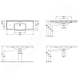 Villeroy & Boch Subway 2.0 - Couvercle de siphon avec Ceramicplus, blanc alpin 524400R1