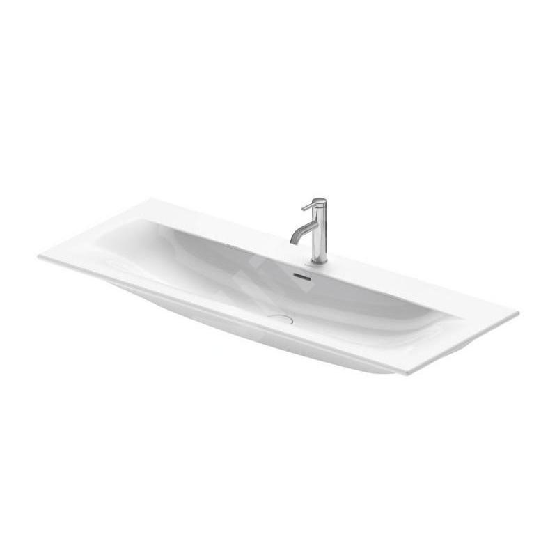 Duravit Viu - Lavabo 1230x490 mm, avec un trou pour robinet, avec WonderGliss, blanc alpin 23441200001 Duravit Viu - Lavabo 1230x490 mm, avec un trou pour robinet, avec WonderGliss, blanc alpin 23441200001