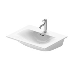 Duravit Viu - Lavabo 630x490 mm, avec un trou pour robinet, avec WonderGliss, blanc alpin 23446300001