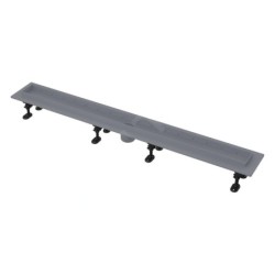 Alcadrain Douchegoten - Caniveau de douche Optimal 650 mm, avec rebord pour grille perforée ou insertion de tuiles, sans
