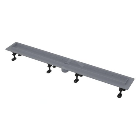 Alcadrain Douchegoten - Caniveau de douche Optimal 650 mm, avec rebord pour grille perforée ou insertion de tuiles, sans