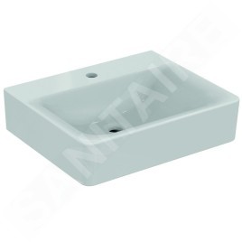 Ideal Standard Connect - Lavabo Cube 550x460x175 mm, 1 ouverture pour mitigeur, avec Ideal Plus, blanc E8113MA