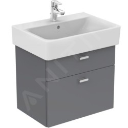 Ideal Standard Connect - Lavabo Cube, 650x460x175 mm, avec déversoir,  ouverture pour mitigeur, avec Ideal Plus, blanc E7729MA