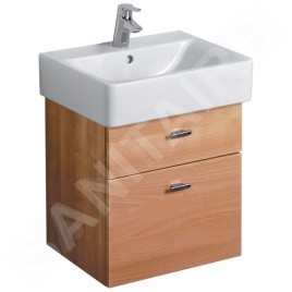 Ideal Standard Connect - Lavabo Cube, 550x460x175 mm, avec déversoir, ouverture pour mitigeur, avec Ideal Plus, blanc E7139MA