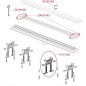 Alcadrain Douchegoten - Caniveau de douche Optimal 750 mm, avec rebord pour grille perforée ou insertion de tuiles, sans