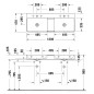 Duravit DuraSquare - Meuble-lavabo double 1200x470 mm, sans trop-plein, sans trou pour la robinetterie, DuraCeram, WonderGliss, Duravit DuraSquare - Meuble-lavabo double 1200x470 mm, sans trop-plein, sans trou pour la robinetterie, DuraCeram, WonderGliss,