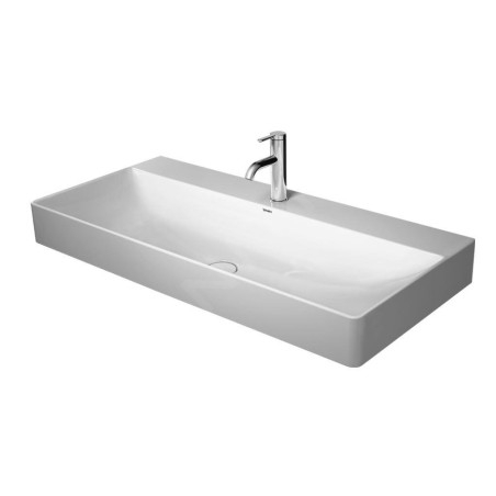Duravit DuraSquare - Meuble-lavabo 1000x470 mm, avec un trou pour robinet, DuraCeram, blanc alpin 2353100071