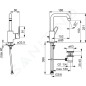 Hansa Polo - Mitigeur de lavabo avec garniture de vidage, levier latéral, chrome 51552293