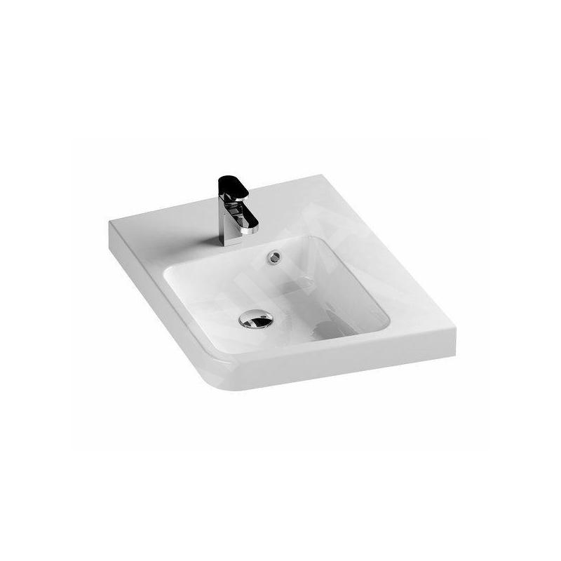Ravak BeHappy II - Lavabo d'angle 550x665 mm, avec 1 point d'amorçage, gauche, blanc XJAL1100001 Ravak BeHappy II - Lavabo d'angle 550x665 mm, avec 1 point d'amorçage, gauche, blanc XJAL1100001