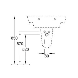 Villeroy & Boch Architectura - Couvercle de siphon, blanc alpin 72640001