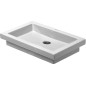 Duravit 2nd floor - Lavabo sans trou, sans trop-plein, 580 mm x 415 mm, blanc - lavabo, avec WonderGliss 03175800291