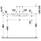Duravit 2nd floor - Lavabo sans trou, sans trop-plein, 580 mm x 415 mm, blanc - lavabo, avec WonderGliss 03175800291