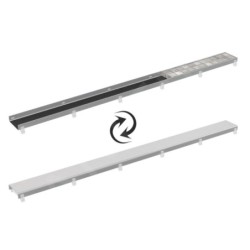 Alcadrain Grilles - Grille double face DOUBLE 850 mm, acier inoxydable DOUBLE-850M