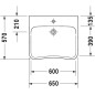 Duravit DuraStyle - Lavabo Med, 650x570 mm, blanc 2330650070 Duravit DuraStyle - Lavabo Med, 650x570 mm, blanc 2330650070