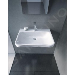 Duravit DuraStyle - Lavabo Med, 650x570 mm, avec 1 trou, avec WonderGliss, blanc alpin 23306500001