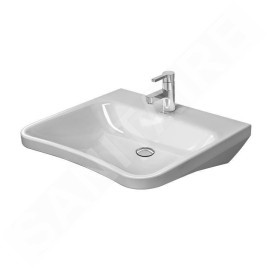 Duravit DuraStyle - Lavabo Med, 650x570 mm, sans trou, avec WonderGliss, blanc alpin 23306500701