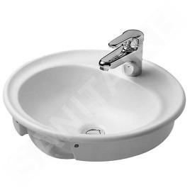 Duravit Manua - Lavabo un trou, avec trop-plein, diamètre 480 mm, blanc - lavabo 5220480000