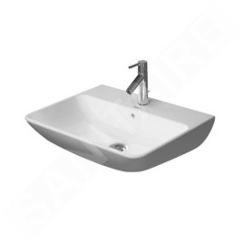 Duravit ME by Starck - Lavabo 650x490 mm, avec 1 trou, avec WonderGliss, blanc alpin 23356500001