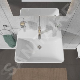 Duravit ME by Starck - Lavabo 650x490 mm, avec 1 trou, avec WonderGliss, blanc alpin 23356500001