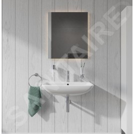 Duravit ME by Starck - Lavabo 650x490 mm, avec 1 trou, avec WonderGliss, blanc alpin 23356500001