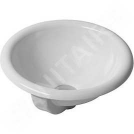 Duravit Architec - Lavabo sans trou, avec trop-plein, diamètre 400 mm, blanc - lavabo 0318400000