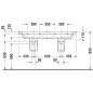 Duravit DuraStyle - Double lavabo de meuble 1300x480 mm, avec 1 trou de robinet, blanc 2338130000 Duravit DuraStyle - Double lavabo de meuble 1300x480 mm, avec 1 trou de robinet, blanc 2338130000