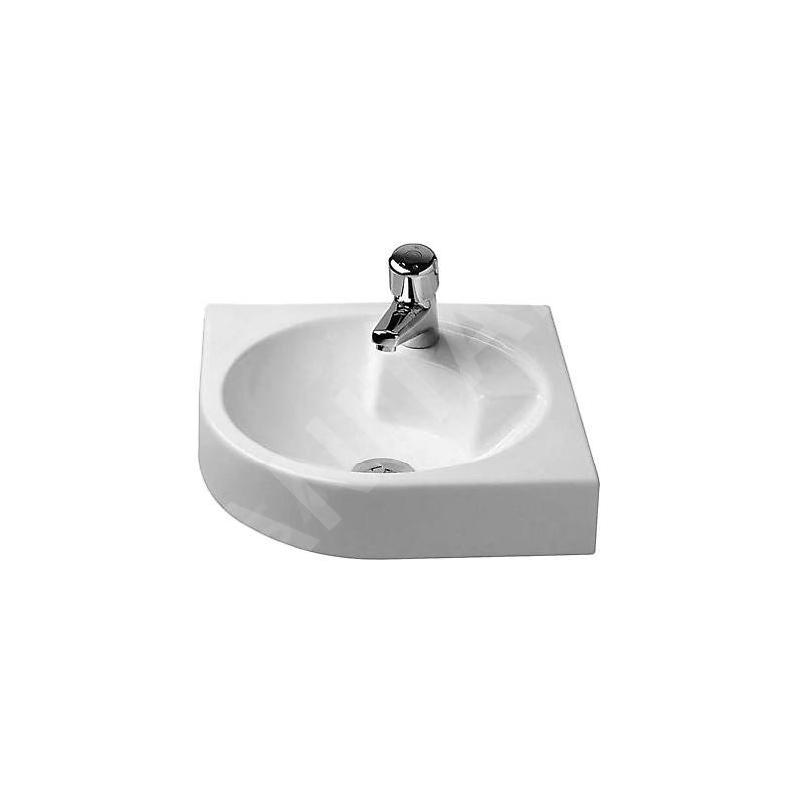 Duravit Architec - Lavabo d’angle un trou sans trop-plein, 635 mm x 540 mm, blanc- lavabo, avec WonderGliss 04484500001 Duravit Architec - Lavabo d’angle un trou sans trop-plein, 635 mm x 540 mm, blanc- lavabo, avec WonderGliss 04484500001