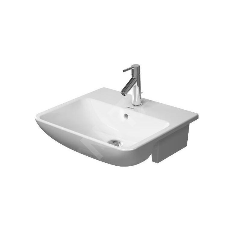 Duravit ME by Starck - Lavabo semi-encastré 550x455 mm, avec 1 trou, avec WonderGliss, blanc alpin 03785500001 Duravit ME by Starck - Lavabo semi-encastré 550x455 mm, avec 1 trou, avec WonderGliss, blanc alpin 03785500001