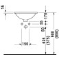 Duravit Architec - Lavabo sans trou avec trop-plein, diamètre 470 mm, blanc - lavabo, avec WonderGliss 04684700001 Duravit Architec - Lavabo sans trou avec trop-plein, diamètre 470 mm, blanc - lavabo, avec WonderGliss 04684700001