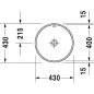 Duravit Architec - Vasque, diamètre 400 mm, sans trou pour robinet, blanc alpin 0468400000 Duravit Architec - Vasque, diamètre 400 mm, sans trou pour robinet, blanc alpin 0468400000