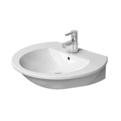 Duravit Darling New - Lavabo 650x550 mm, avec un trou pour robinetterie, avec WonderGliss, blanc alpin 26216500001