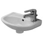 Duravit Duraplus - Lave-mains Compact avec trop-plein, 365x265 mm, WonderGliss, blanc 07973500001