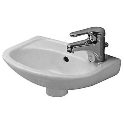 Duravit Duraplus - Lave-mains Compact avec trop-plein, 365x265 mm, blanc 0797350000