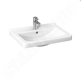 Jika Cubito - Lavabo, 650x485 mm, avec trop-plein, trou pour robinetterie, blanc H8104240001041