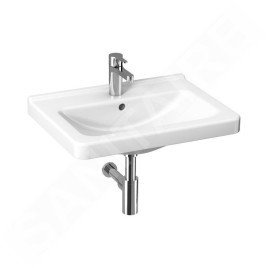 Jika Cubito - Lavabo, 650x485 mm, avec trop-plein, trou pour robinetterie, blanc H8104240001041