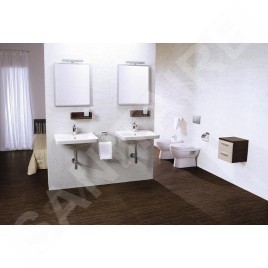 Jika Cubito - Lavabo, 650x485 mm, avec trop-plein, trou pour robinetterie, blanc H8104240001041