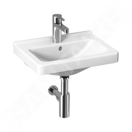 Jika Cubito - Lavabo, 450x340 mm, avec trop-plein, avec trou pour robinetterie, Jika Perle, blanc H8114221001041