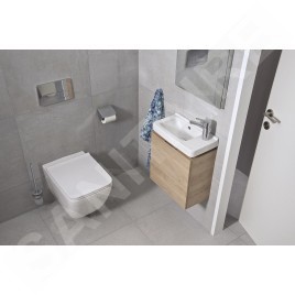 Jika Cubito - Lavabo, 450x340 mm, avec trop-plein, avec trou pour robinetterie, Jika Perle, blanc H8114221001041