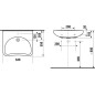 Jika Mio - Lavabo sanitaire 640x550 mm, trou pour robinetterie, Jika Perla, blanc H8137141001041 Jika Mio - Lavabo sanitaire 640x550 mm, trou pour robinetterie, Jika Perla, blanc H8137141001041