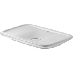 Duravit Puravida - Vasque sans trou sans trop-plein, rectifiée, 695x415 mm, blanc - vasque, avec WonderGliss 03707000001