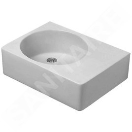 Duravit Scola - Lavabo 615x460 mm, avec trop-plein, trou pour robinetterie à droite, blanc 06846000111