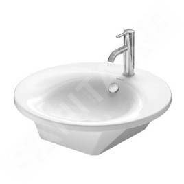 Duravit Starck 1 - Lavabo pour meuble, un trou, avec trop-plein, diamètre 580 mm, blanc - lavabo 0406580000