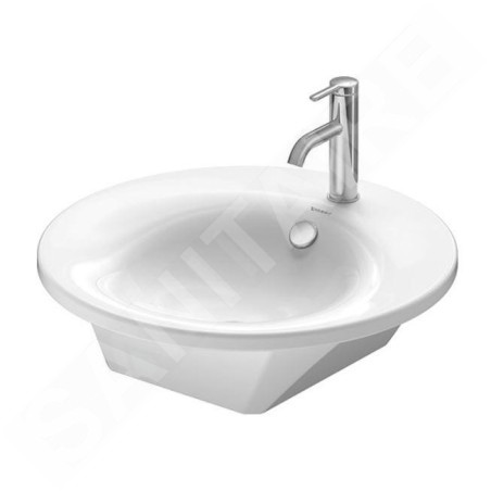 Duravit Starck 1 - Lavabo pour meuble, un trou, avec trop-plein, diamètre 580 mm, blanc - lavabo 0406580000