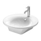 Duravit Starck 1 - Lavabo pour meuble, un trou, avec trop-plein, diamètre 580 mm, blanc - lavabo 0406580000 Duravit Starck 1 - Lavabo pour meuble, un trou, avec trop-plein, diamètre 580 mm, blanc - lavabo 0406580000