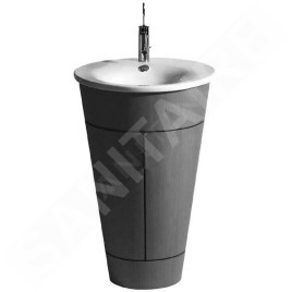 Duravit Starck 1 - Lavabo pour meuble, un trou, avec trop-plein, diamètre 580 mm, blanc - lavabo 0406580000