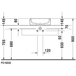 Duravit Starck 1 - Vasque sans trou sans trop-plein, rectifiée, diamètre 460 mm, blanc - vasque, avec WonderGliss 04454600001