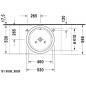 Duravit Starck 1 - Vasque sans trou avec trop-plein, diamètre 530 mm, blanc- vasque 0447530000 Duravit Starck 1 - Vasque sans trou avec trop-plein, diamètre 530 mm, blanc- vasque 0447530000