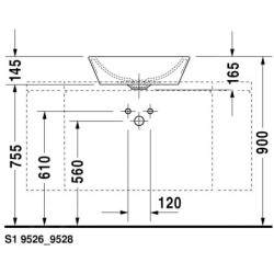 Duravit Starck 1 - Vasque sans trou avec trop-plein, diamètre 530 mm, blanc- vasque 0447530000
